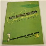 1939 Western Open Program with Pairing Sheet and Scorecard -Byron  Nelson Win 