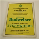 1939 Western Open Program with Pairing Sheet and Scorecard -Byron  Nelson Win 