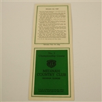 1939 Western Open Program with Pairing Sheet and Scorecard -Byron  Nelson Win 