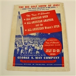 1945 Big Fore Tournament Program Signed by Byron Nelson JSA COA