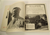 1945 PGA Championship Program Signed by Champ Byron Nelson -8th of 11 Straight Wins