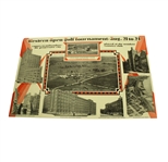 1929 Western Open Tournament Advertising Poster-Ozaukee C.C. Milwaukee, WI