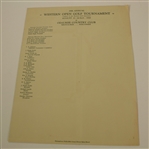 1929 Western Open Tournament Advertising Poster-Ozaukee C.C. Milwaukee, WI