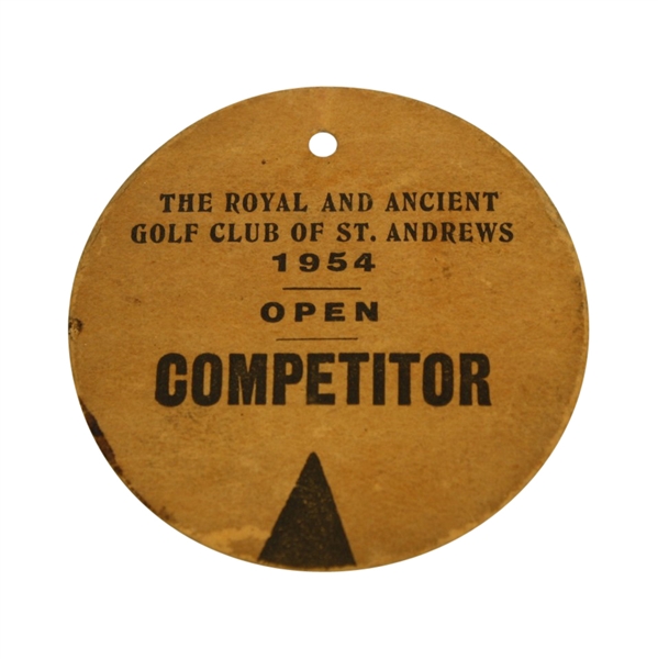1954 Open Championship Competitor Badge - Royal Birkdale - #55 Peter Thomson Winner