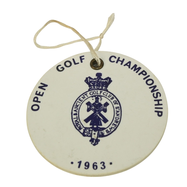 1963 Open Championship Player Bag Tag - Bob Charles Winner - Royal Lytham
