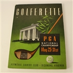 1949 PGA Championship Program at Hermitage CC with Sam Snead Signed 3x5 JSA COA 