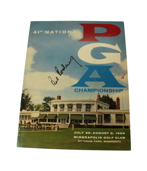 1959 PGA Championship Program at Minneapolis GC Signed by Bob Rosburg