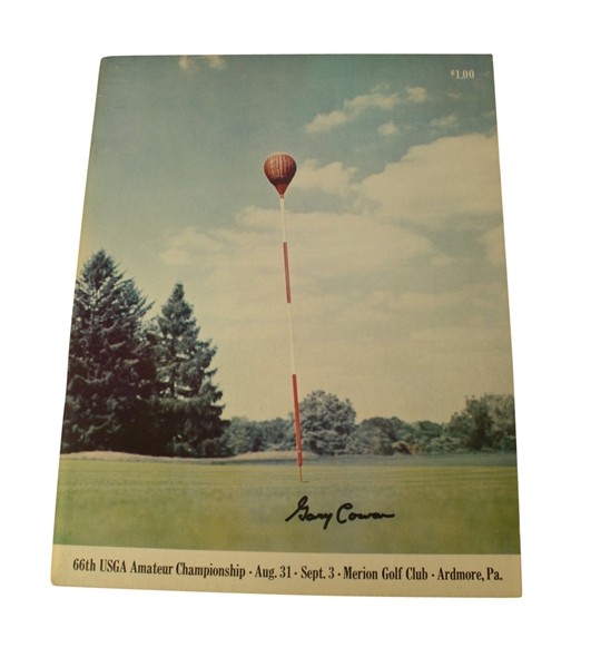 1966 US Amateur Championship Program Signed by Gary Cowan - Merion GC JSA COA
