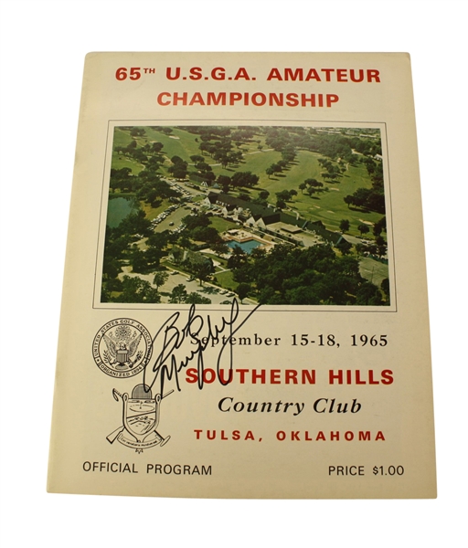 1965 US Amateur Championship Program Signed by Bob Murphy - Southern Hills CC JSA COA