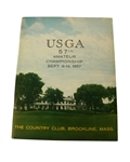 1957 US Amateur Championship Program at The Country Club - Hillman Robbins Winner