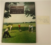 1955 US Amateur Championship Program with Harvie Ward Cut - Country Club of Virginia JSA COA