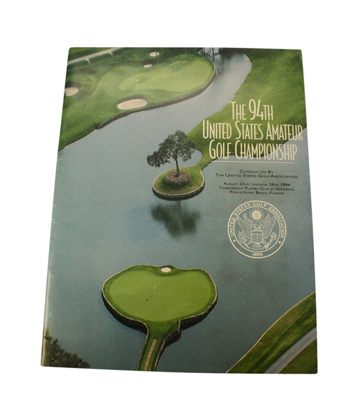 1994 US Amateur Championship Program at TPC Sawgrass - Tiger Woods Win