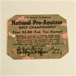 1958 National Pro-Am Championship Program and Ticket Signed by Billy Casper JSA COA