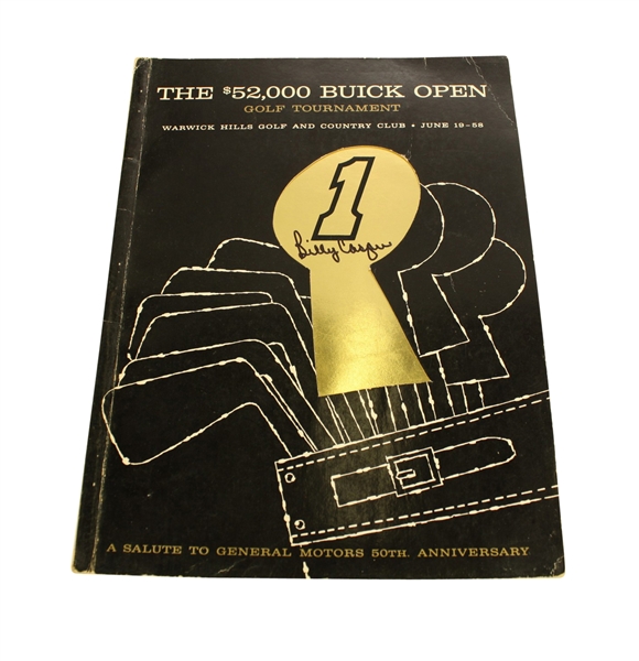 1958 Buick Open $52,000 Tournament Program Signed by Billy Casper JSA COA