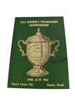 1962 Womens Titleholder Championship Program Signed by Mickey Wright JSA COA
