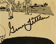 1955 LA Open Tournament Program Signed by Gene Littler JSA COA
