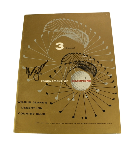 1955 3rd Annual Tournament of Champions Program Signed by Gene Littler JSA COA