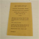 1938 Cleveland Open Golf Tournament Program and Invitation