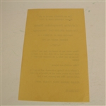 1938 Cleveland Open Golf Tournament Program and Invitation