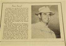 1947 National Capital Open Tournament Program - Mutli-Signed Snead, Mangrum, etc. JSA COA