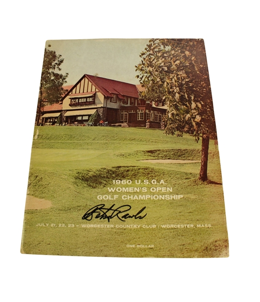 1960 Womens US Open Program Signed by Betsy Rawls JSA COA