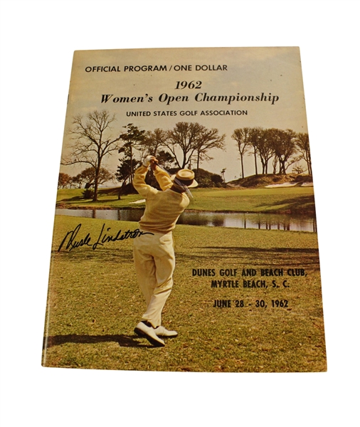 1962 Womens US Open Program Signed by Murle Lindstrom (Breer) JSA COA