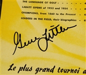 1955 The Labatt Open Tournament Official Program Signed by Gene Littler JSA COA