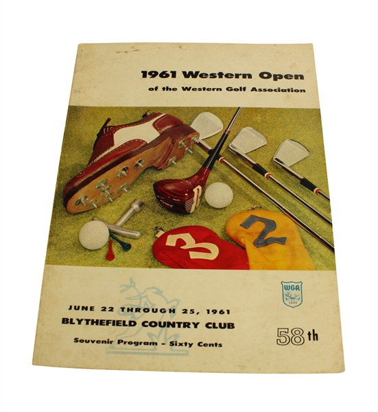 1961 Western Open Championship Program - Arnold Palmer Winner