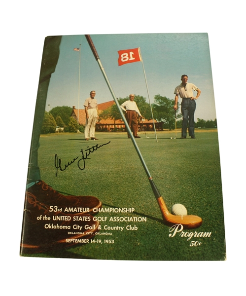1953 US Amateur Program Signed by Gene Littler JSA COA