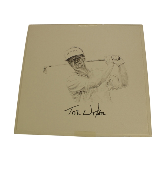 Tom Watson Signed Fitzpatrick Drawing JSA COA