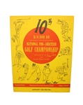 1951 National Pro-Am Championship Program Signed by Byron Nelson with Ticket JSA COA