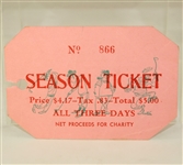 1951 National Pro-Am Championship Program Signed by Byron Nelson with Ticket JSA COA