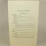 1931 Open Championship Official Program Insert Page- First At Carnoustie - Tommy Armour Winner