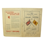 1933 England vs Scotland Boys International Match Program - Multi-Signed 