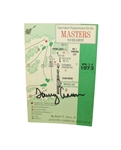 1973 Masters Spectator Guide Signed by Tommy Aaron JSA COA