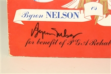 Byron Nelson vs Sam Snead Match for Rehabilitation Fund Program Signed by Nelson JSA COA