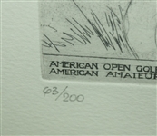 Limited Edition #63/200 Bobby Jones Print From Macleod 1930 Etching  Print by O&J Cubbage