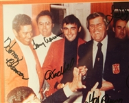 Signed Seldom Seen photo 1973 Ryder Cup Teammates Celebrating in Their Underwear-Nicklaus, Palmer Etc. JSA COA