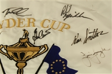 1999 Ryder Cup 'Battle at Brookline' Flag Signed by 11 US Team/ 2 Euros Team Members