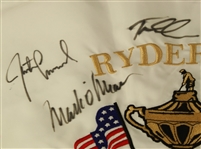 1999 Ryder Cup 'Battle at Brookline' Flag Signed by 11 US Team/ 2 Euros Team Members
