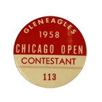 1958 Gleneagles-Chicago Open Contestant Badge - Ken Venturi Winner