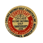 1948 Chicago Victory National Championship Contestant Pin - Bobby Locke Winner