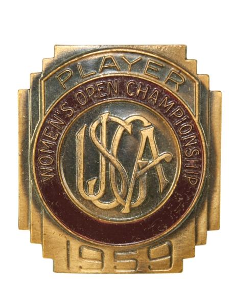1959 Womens US Open Contestant Pin - Mickey Wright Winner
