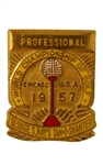 1957 George Mays Tam OShanter Chicago Tournament Contestant Pin - DeVicenzo Winner