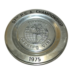 1975 PGA Championship at Firestone Pewter Chef Plate - Jack Nicklaus Winner