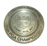 1973 PGA Championship at Canterbury Pewter Chef Plate - Jack Nicklaus Winner