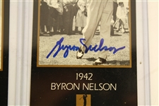 Lot of 3 Byron Nelson Signed GSV Cards Plus Additional Card JSA COA
