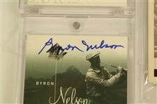 Lot of 5 Byron Nelson Signed Golf Cards JSA COA