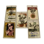 Lot of 3 Byron Nelson Signed Cards, 1 Ken Venturi(shared Card), 1 Casper(shared card), plus 2 Byron Nelson Cards