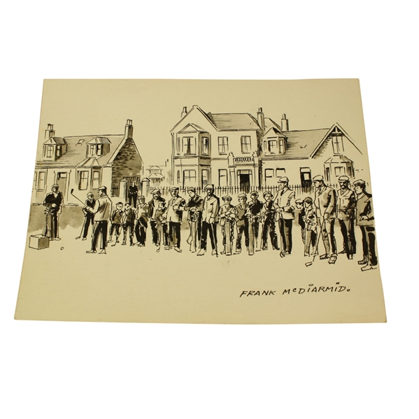 Frank McDiarmid Golf Scene Artline Board Sketch Ordering Reference